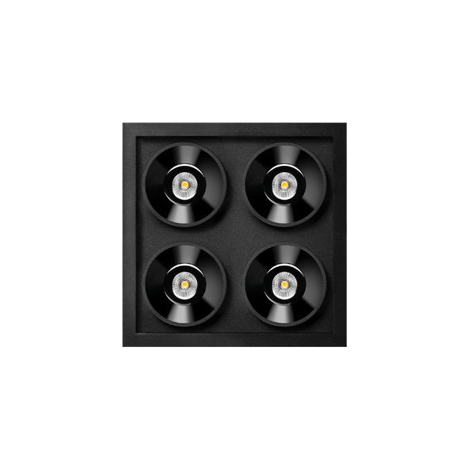 Šviestuvas Arkoslight – Black Foster Recessed 2×2 Įleidžiamas šviestuvas  - 1